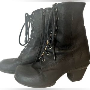 Vintage Fluevog Black Lace-Up Boots
